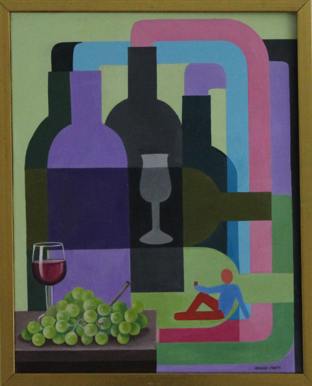 Renzo Forti Vino Acrilico su tela 50x40 cm