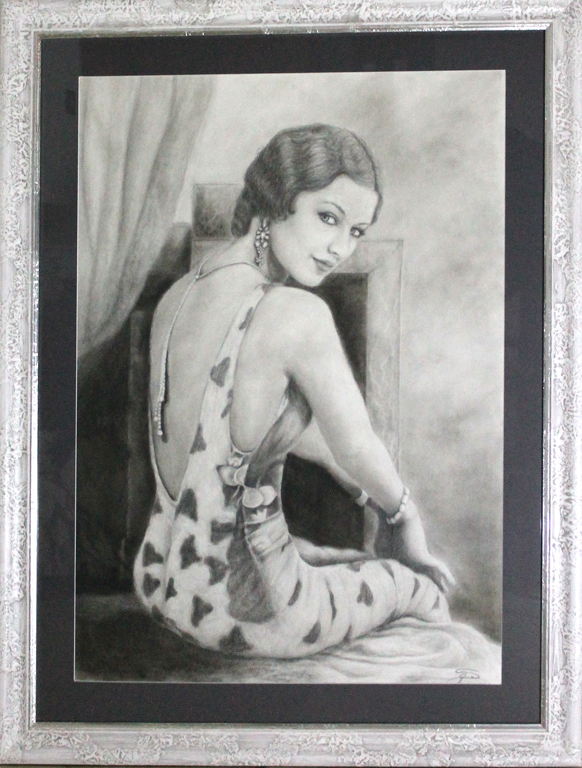 Sandra Ghin Ti aspetto Carboncino su cartone 70x90 cm