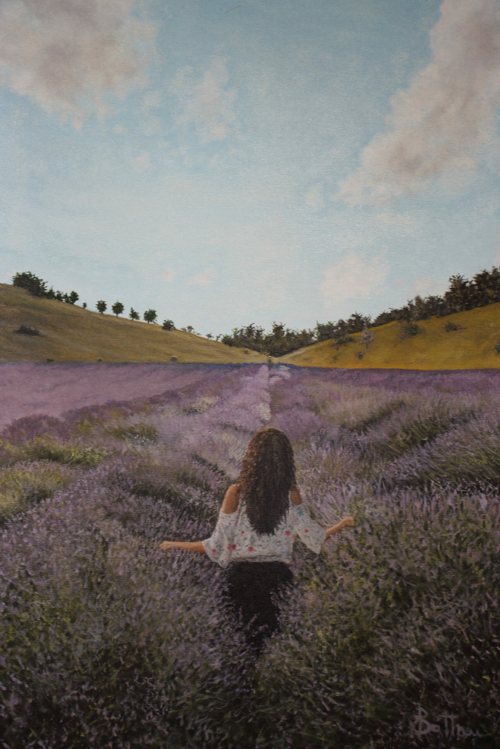 Ragazza nel campo di Lavanda